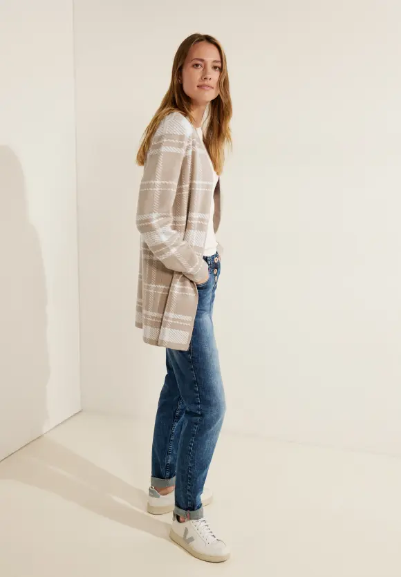 CECIL Karierter Longcardigan