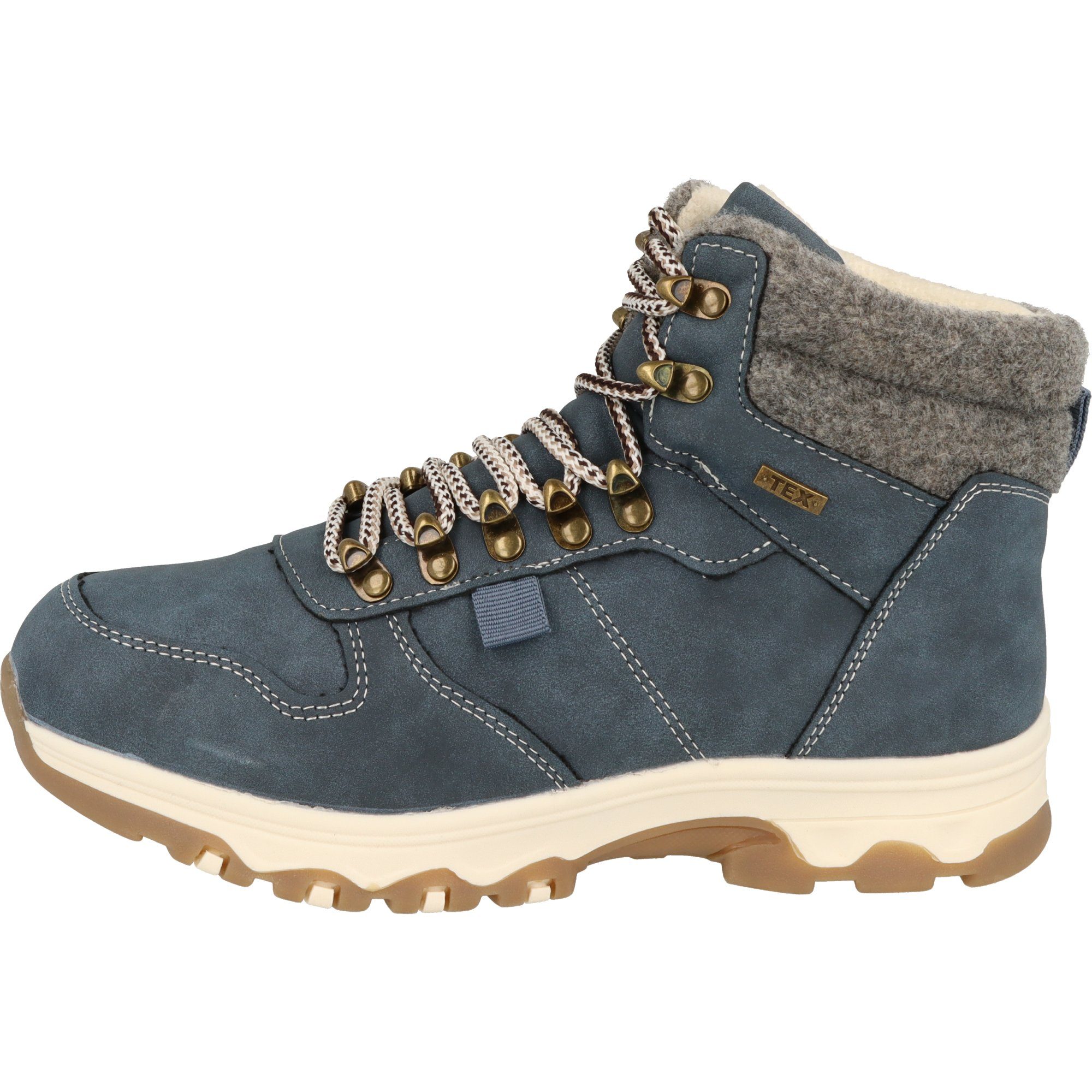 Jane Klain Damen Schuhe Tex Trekking Wanderstiefel 252-800 gefüttert Navy Trekkingschuh