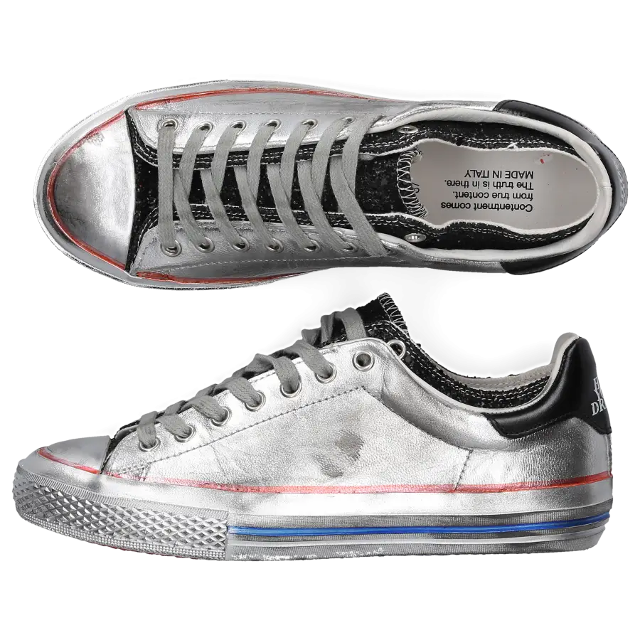 Hidnander - Sneaker low 1F20S Kalbsleder - silber
