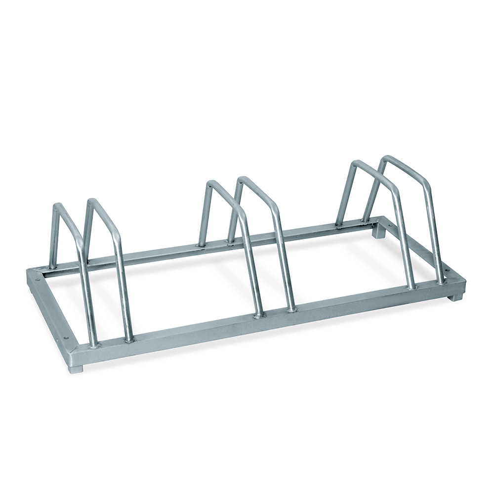 BRB Fahrradständer BxTxH 880x390x250 mm, verzinkte Stahlkonstruktion, Einstellplatz für 3 Fahrräder