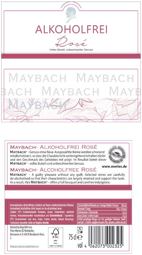 Maybach alkoholfreier Roséwein