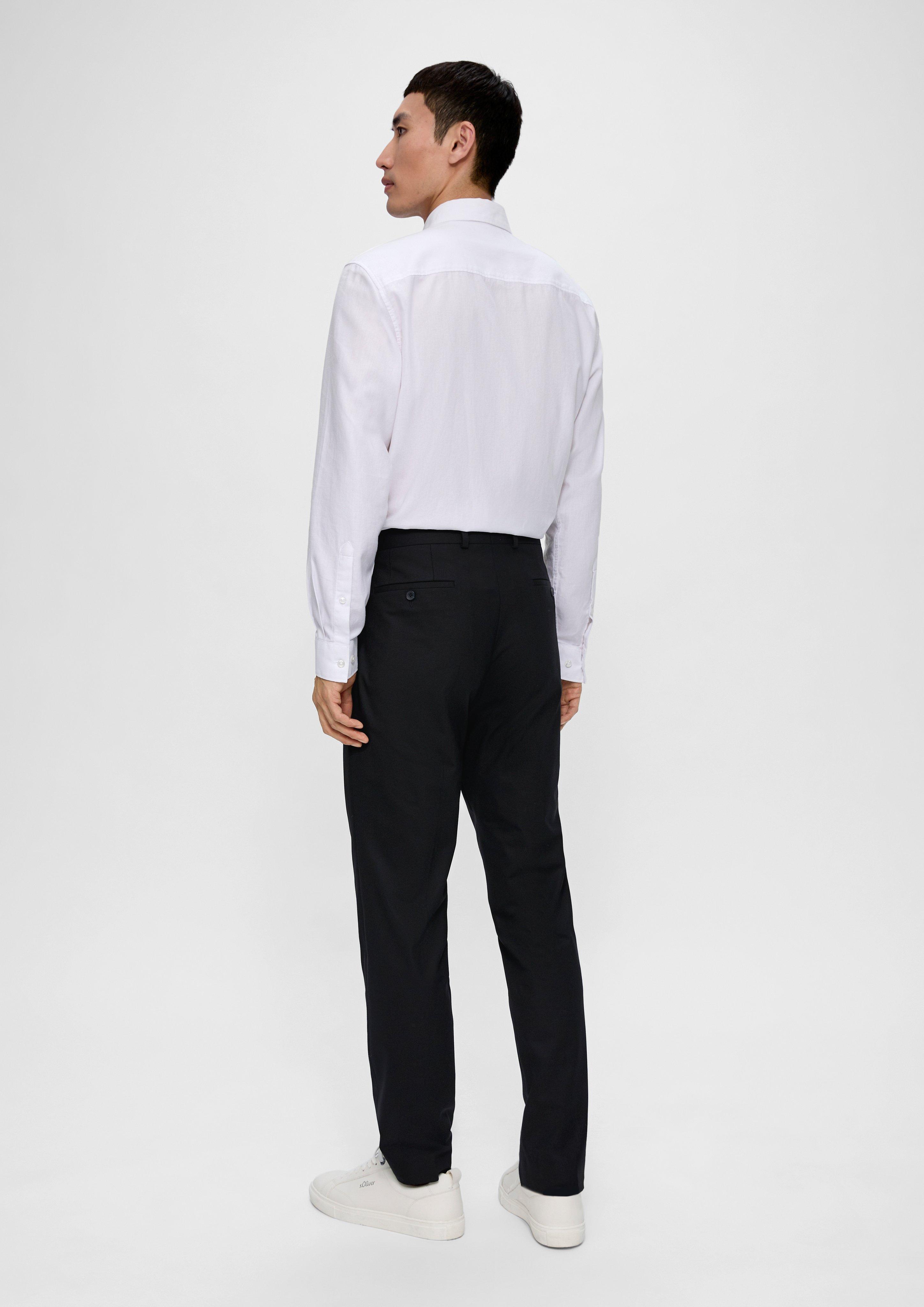 Slim: Elastische Anzughose in Wollmix  2134203-9999