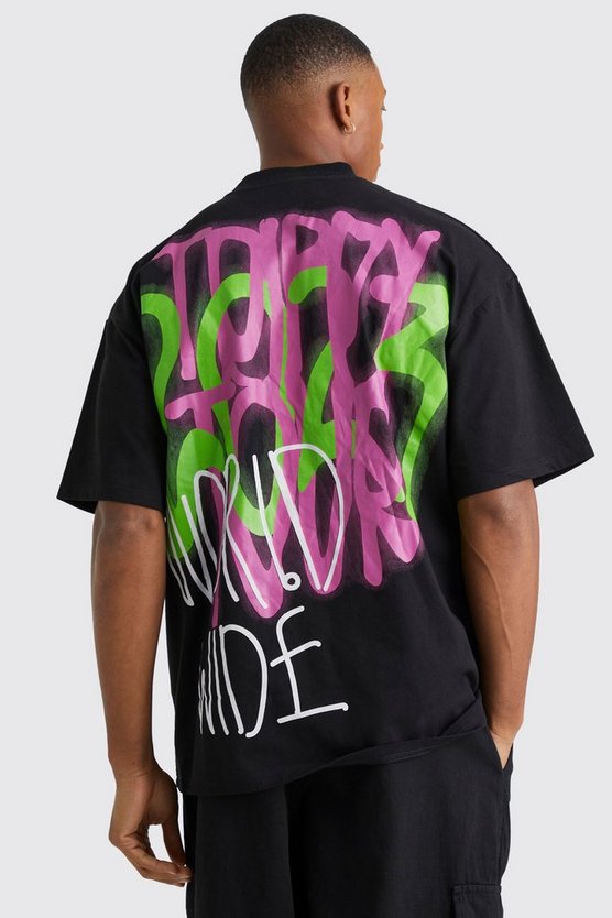 Oversize T-Shirt mit Trippy-Print