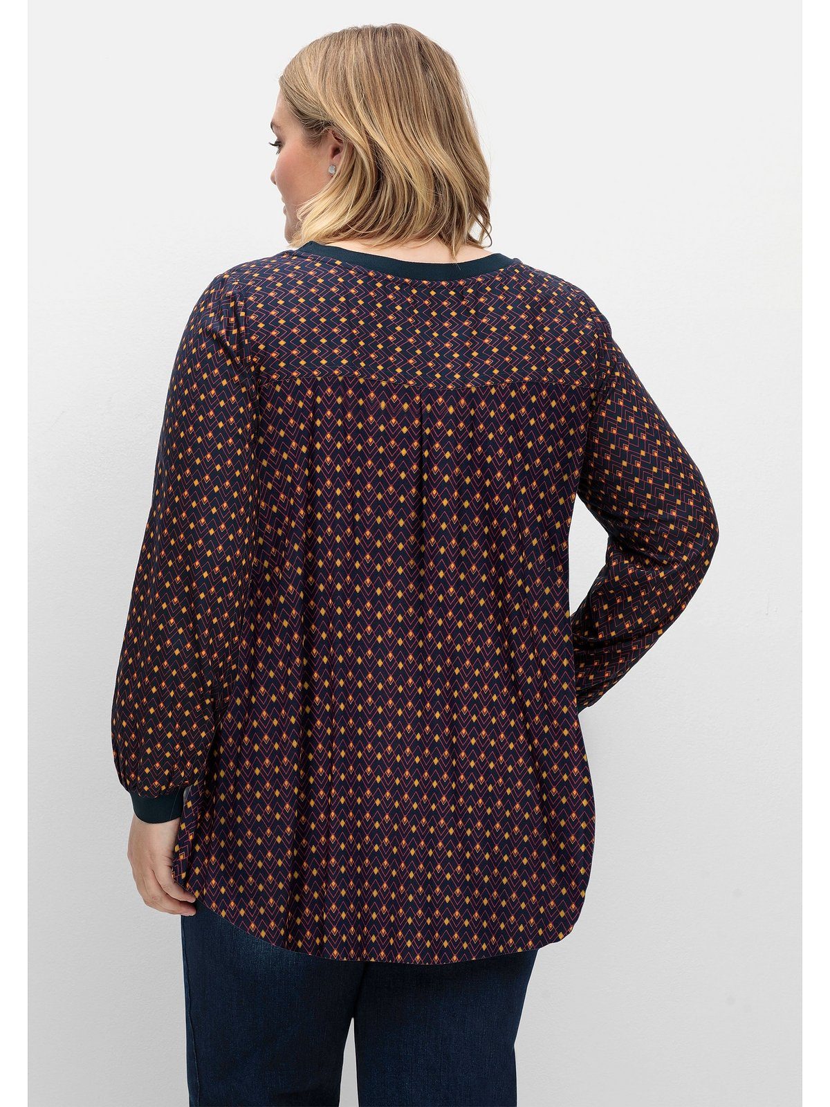 Sheego Tunika Große Größen mit Minimal-Alloverprint, aus Twill