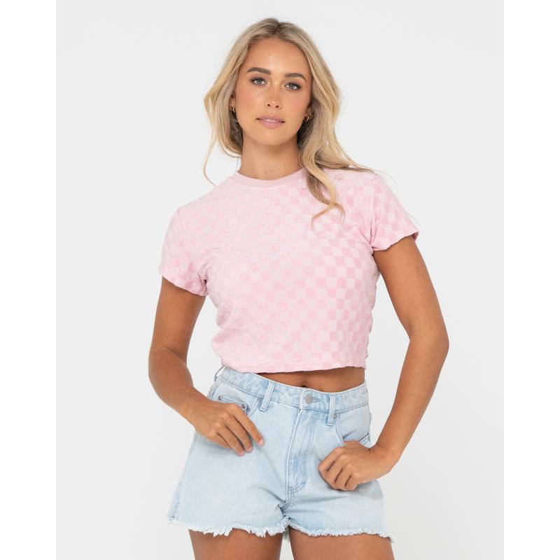 RUSTY LARA SHORT SLEEVE BABY TEE T-Shirt Damen