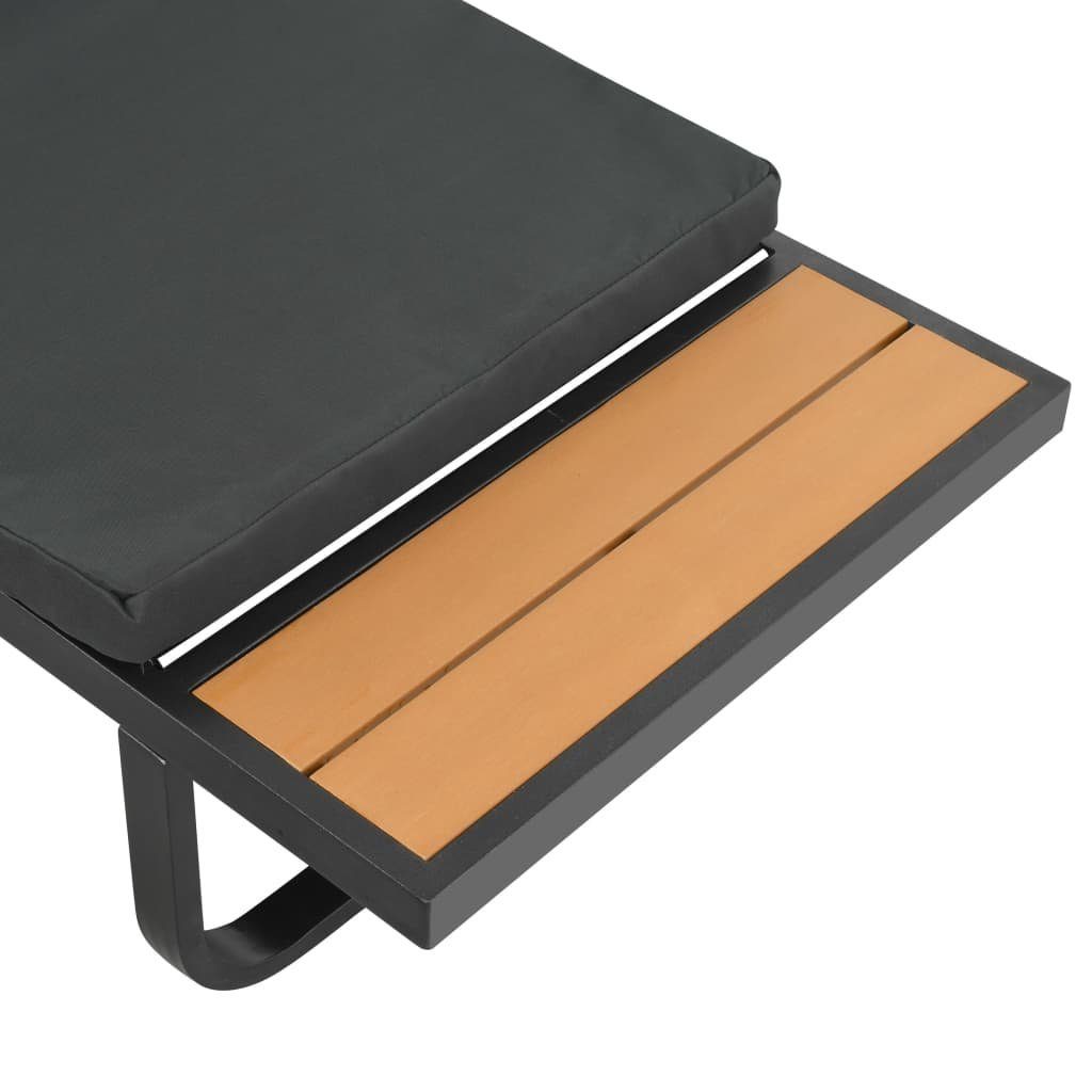 vidaXL Loungesofa 2-tlg. Garten-Ecksofa-Set mit Auflagen Aluminium WPC, 2 Teile