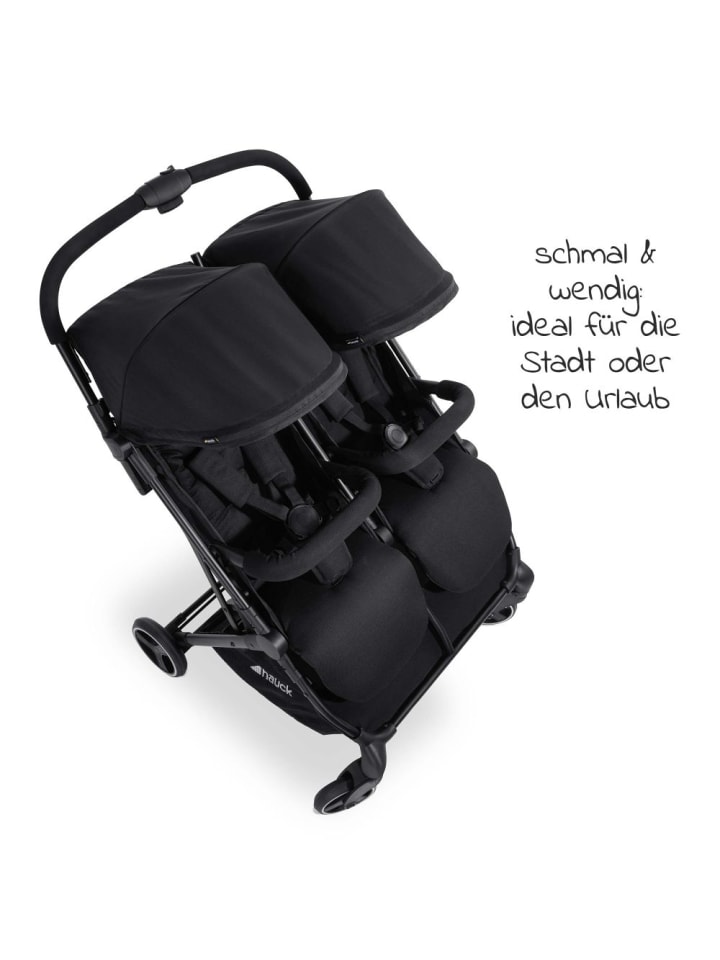 Hauck Zwillingsbuggy Swift X Duo (bis 36 kg) - Black in schwarz günstig kaufen onesize