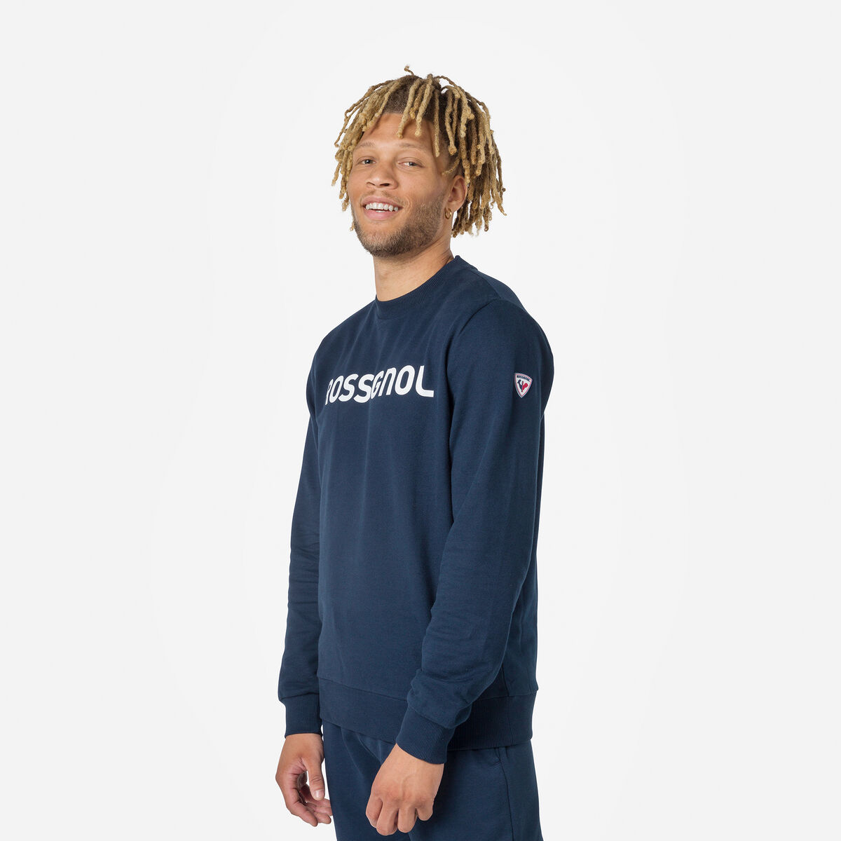 Herrensweatshirt mit Logo und Rundhalsausschnitt