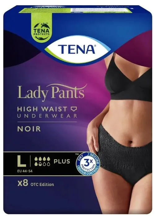 Tena Lady Pants Plus, упијајуће гаћице за жене, боја црна, величина L