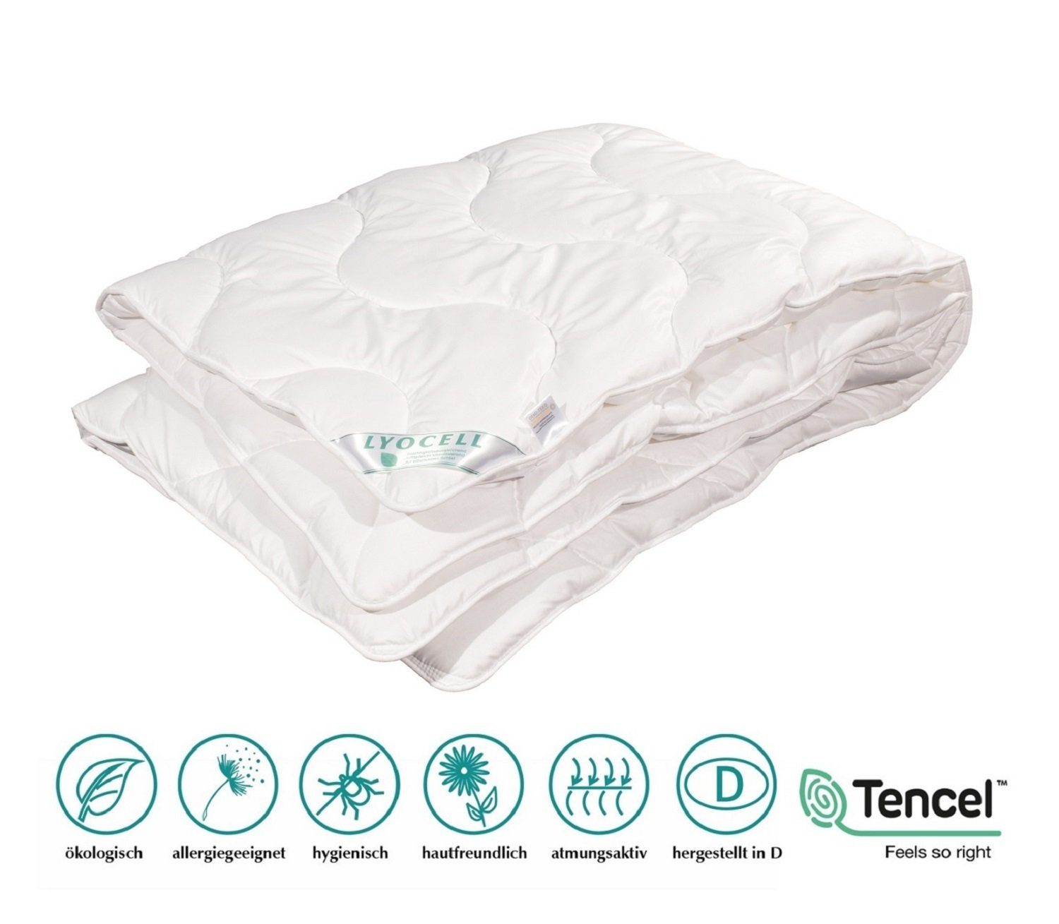 Naturfaserbettdecke, Ganzjahresdecke Lyocell Tencel Duo Decke, Betten Traumland, Füllung: Tencel Lyocell, hoher Schlafkomfort, erlesene Rohstoffe erholsamer Schlaf