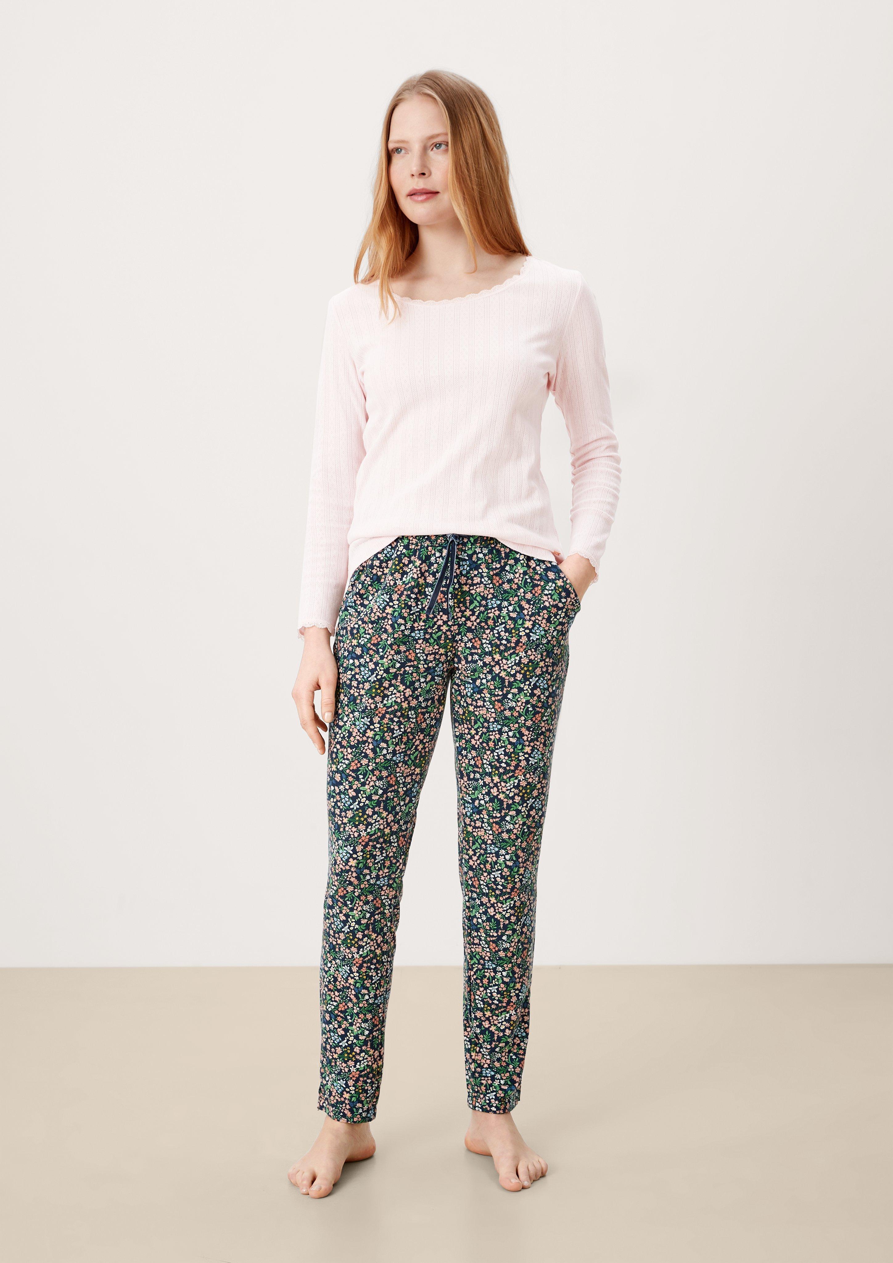 Pyjamaoberteil mit Pointellemuster  6006501-4110