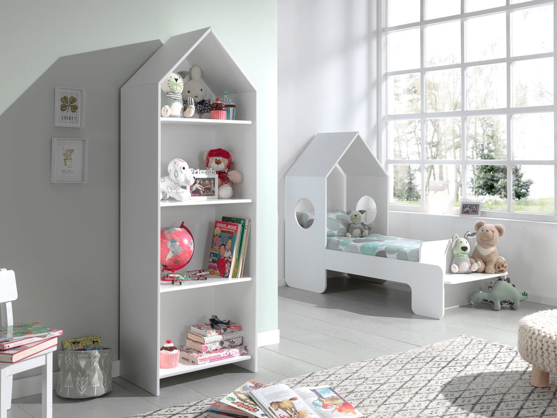 Vipack Jugendzimmer-Set Casami, (Set, 2-St., Hausbett, Schrank), Bett in 2 Breiten