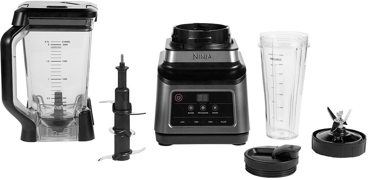 NINJA Standmixer mit Auto-iQ BN750EU, 1200 W, incl. 2,1 L Krug, 0,7 L Becher & 2 Deckel