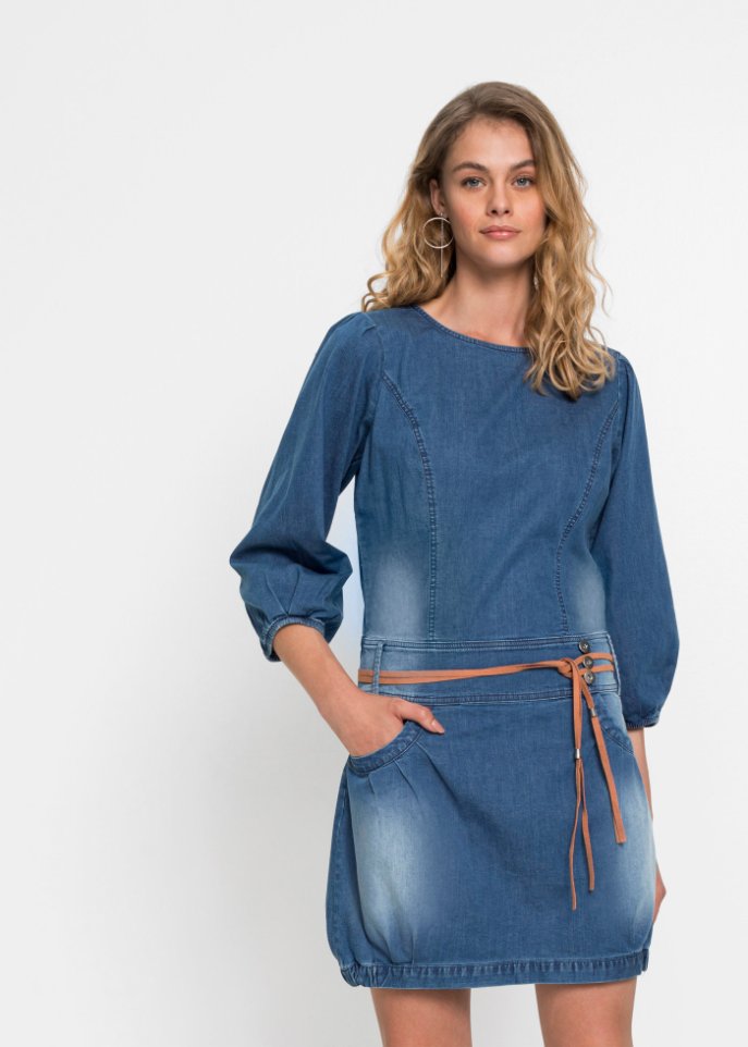 Jeanskleid mit Gürtel