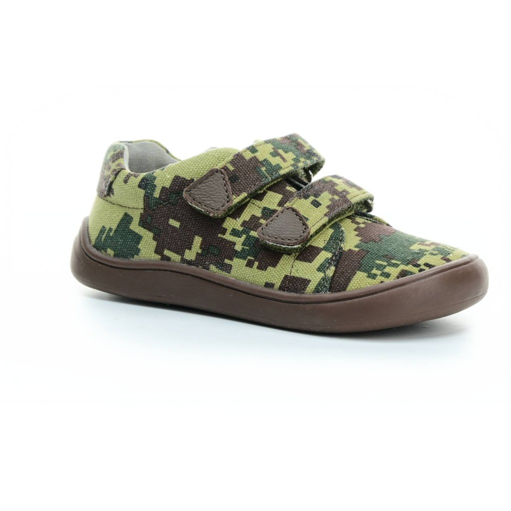 Protetika Roby Green Canvas Barfußschuhe Klett
