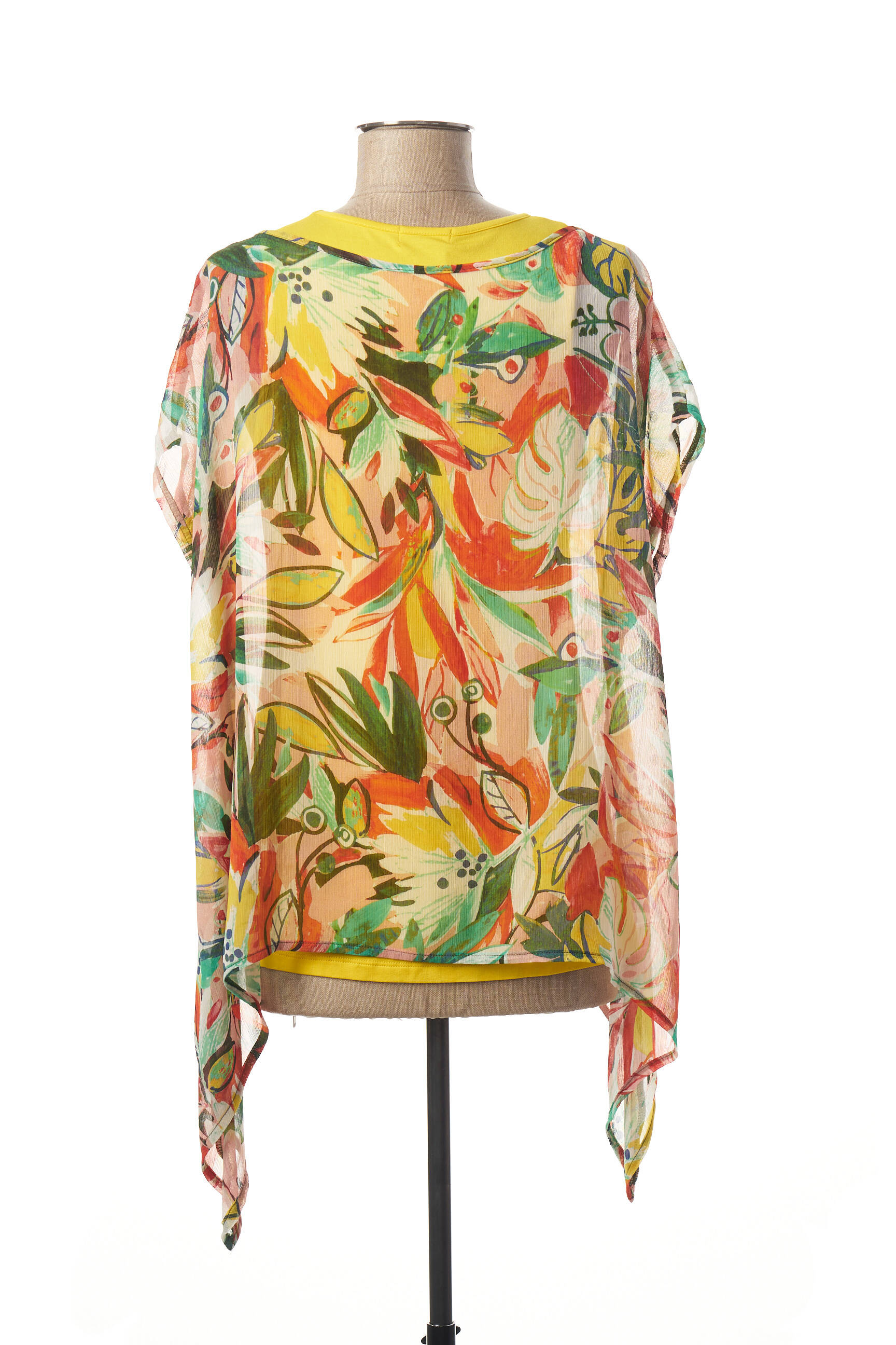Paul Brial Tuniquemanchecourte Femme couleur jaune