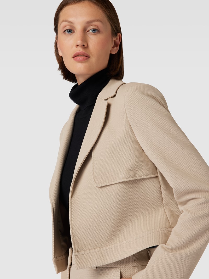 Blazer mit Ziernähten in sand