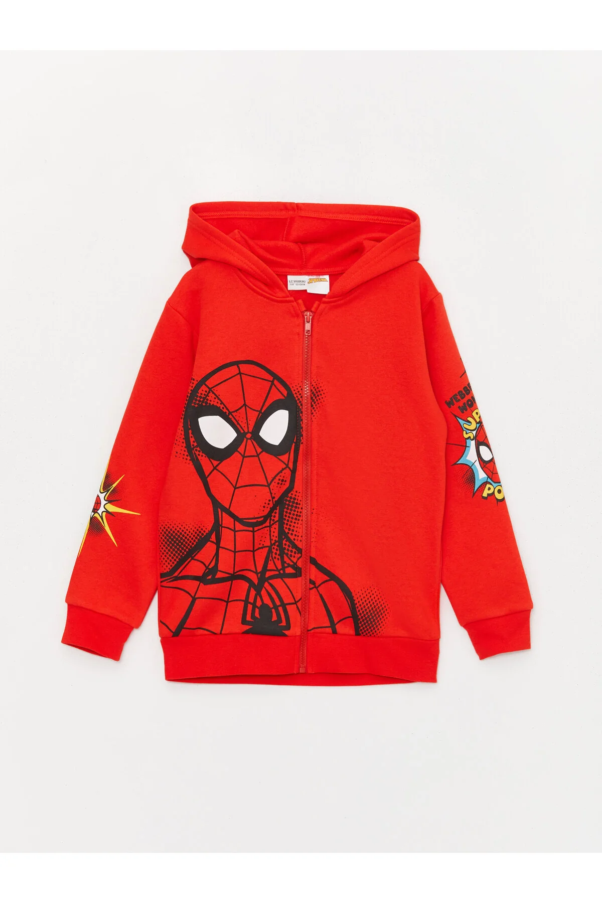 LC Waikiki  Langarm-Sweatshirt für Jungen mit Kapuze und Spiderman-Aufdruck und Reißverschluss