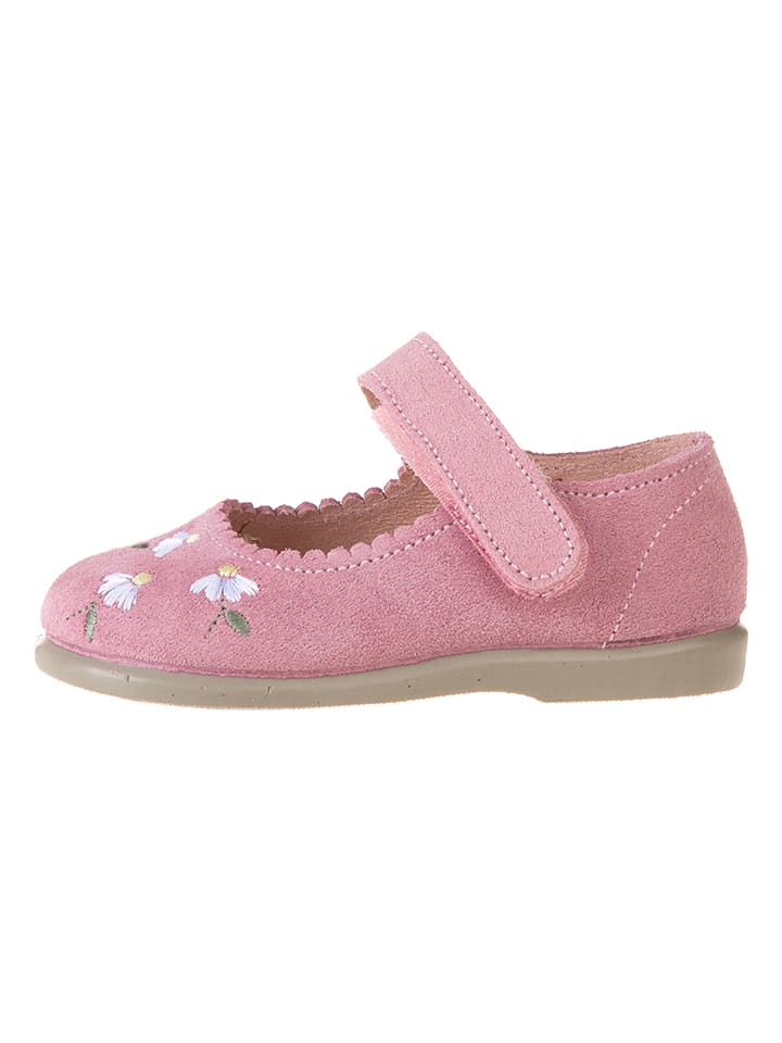 kmins Leder-Spangenballerinas in Rosa günstig kaufen