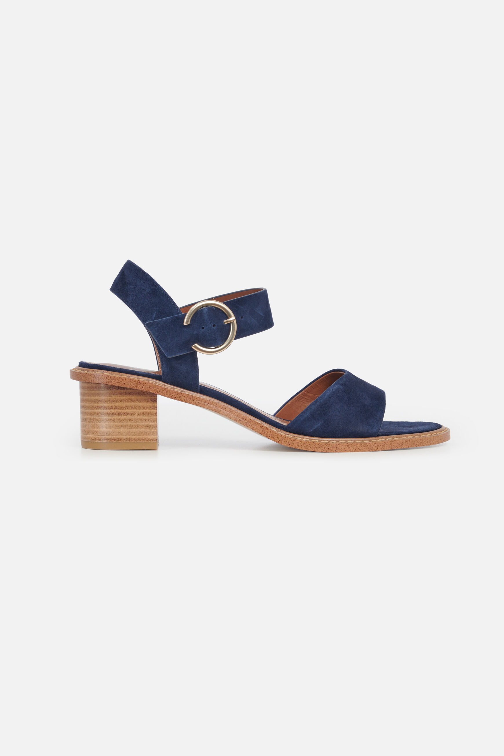 chaussures allison 100% cuir bleu marine femme