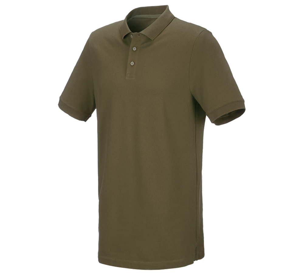 e.s. Piqué-Polo cotton stretch, long fit