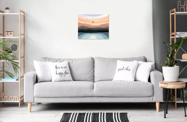 CreArt Minimalistische Landschaft - Malen nach Zahlen für Erwachsene