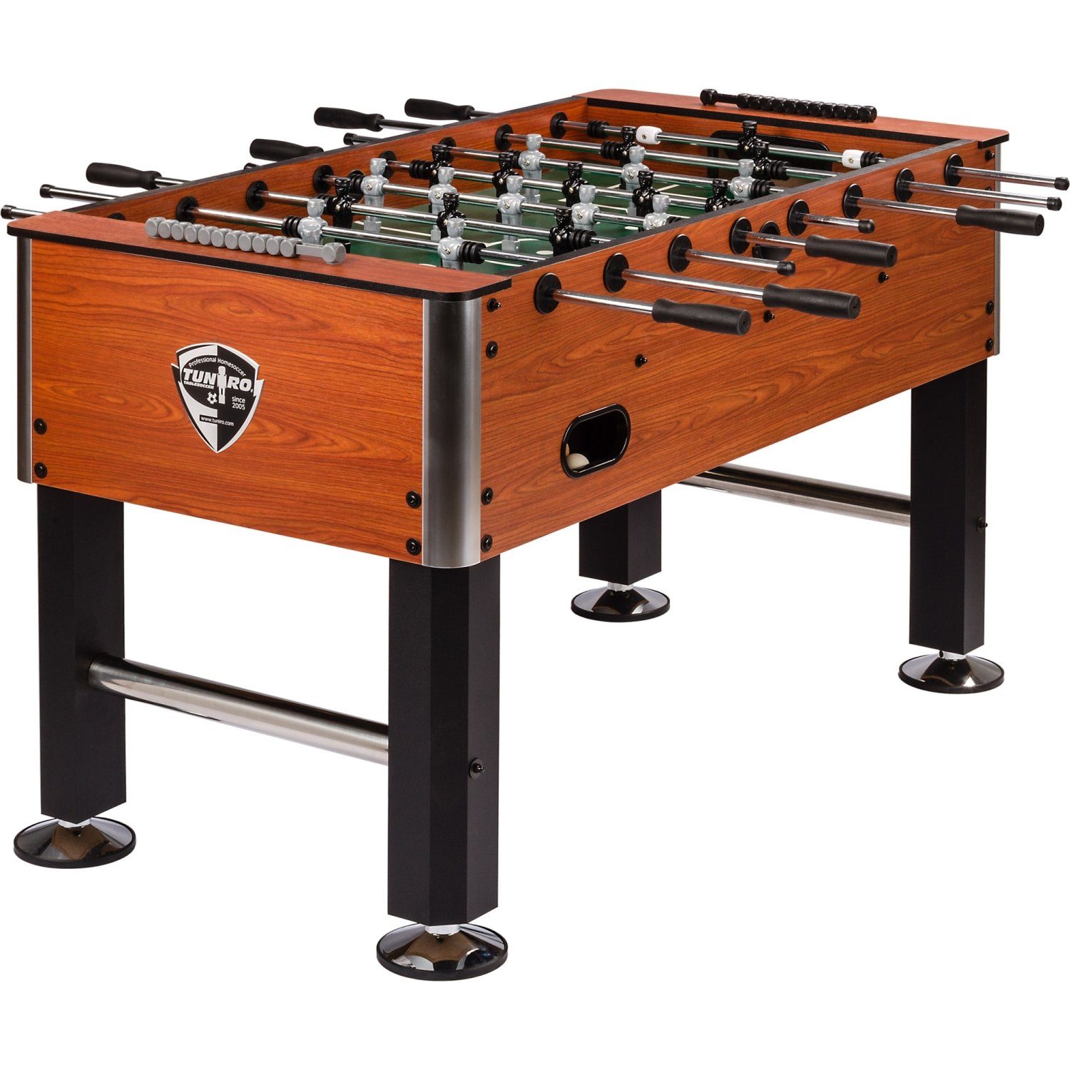 TUNIRO Kickertisch Tischkicker Basic / Pro / Platinum, Kicker vormontiert, schadstoffgeprüft, BTFV zertifiziertl