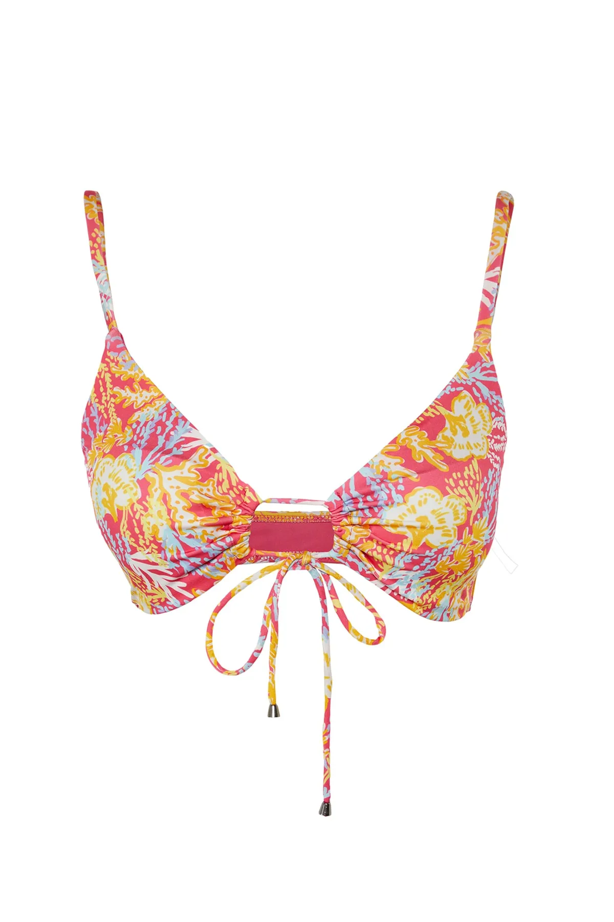 Trendyol Collection  Mehrfarbiges Bikinioberteil mit Blumenmuster
