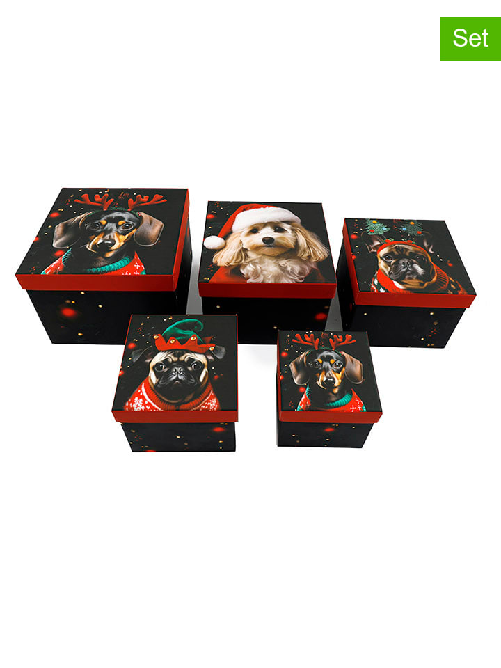 SiL Interiors 5er-Set: Geschenkboxen in Bunt günstig kaufen onesize