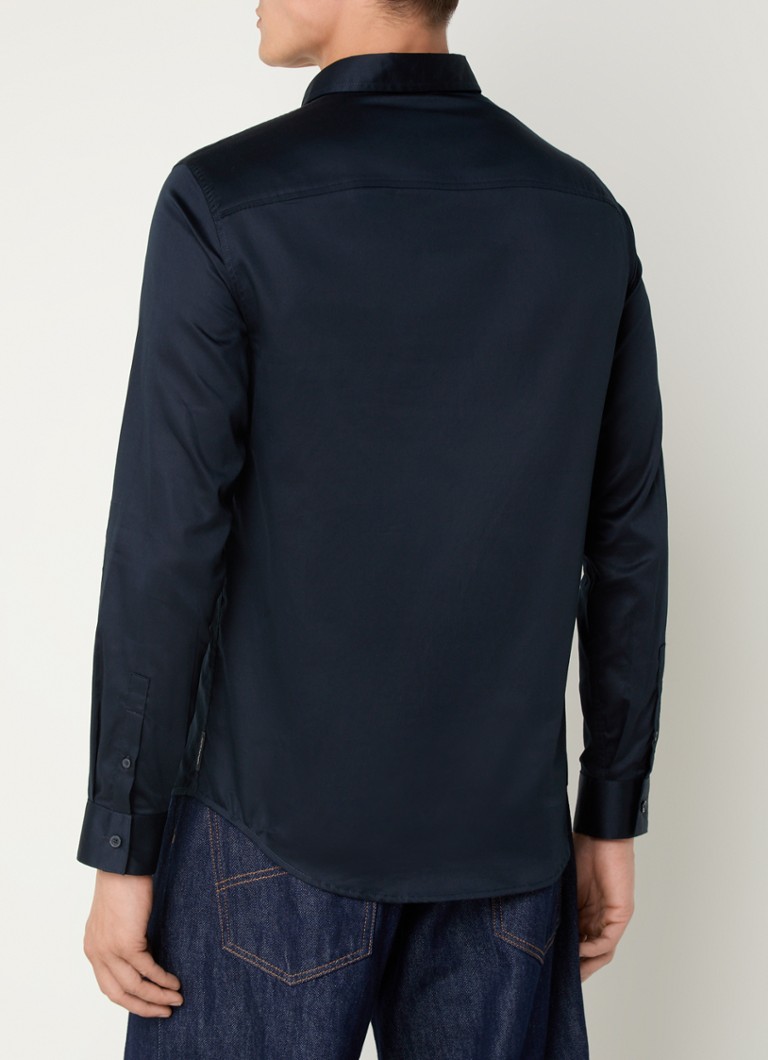 Armani Exchange košulja regularnog kroja s vezom logotipa