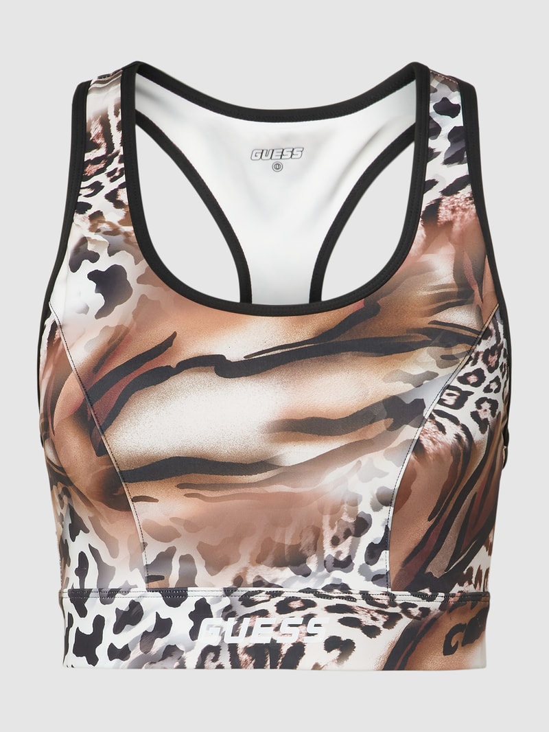 Bustier mit Allover-Muster Modell 'ADRIANNA' in mittelbraun