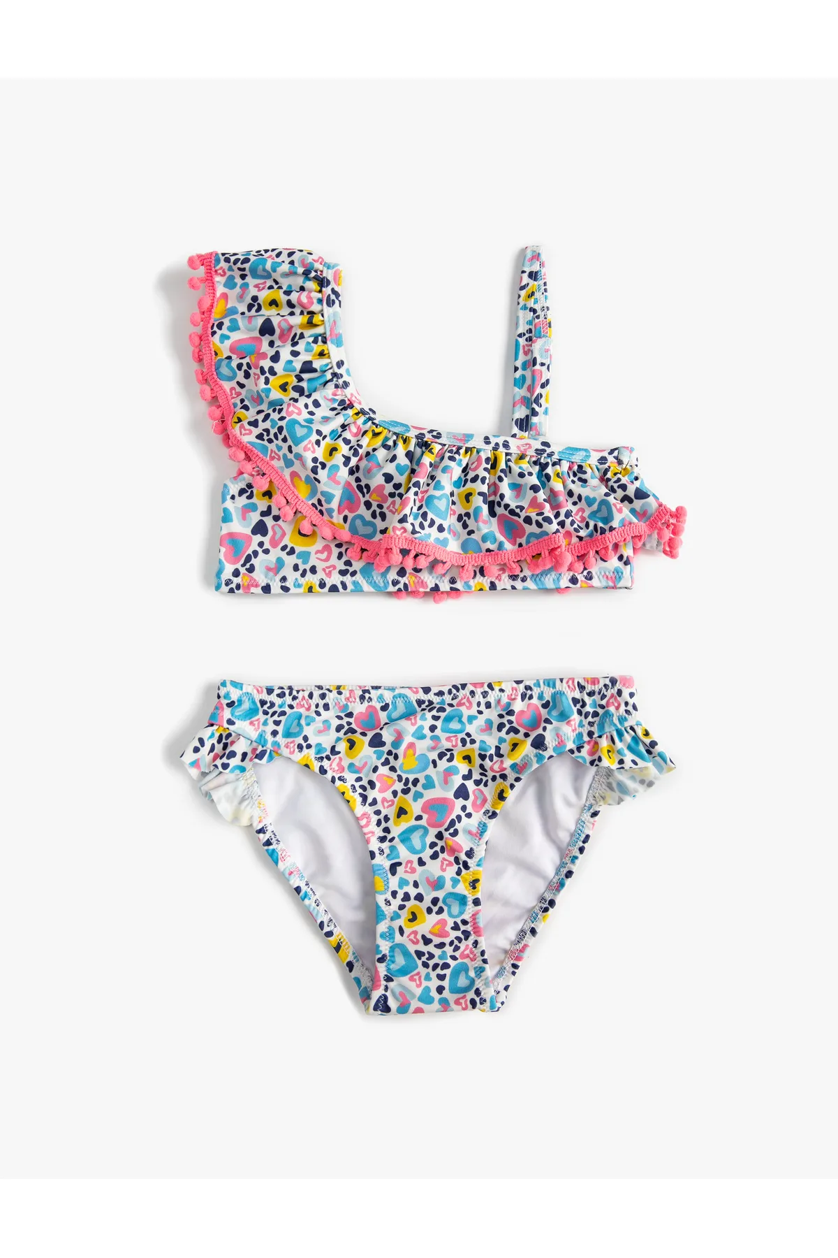 Koton  Bikini-Set, gerüscht, einschultrige, dünne Träger