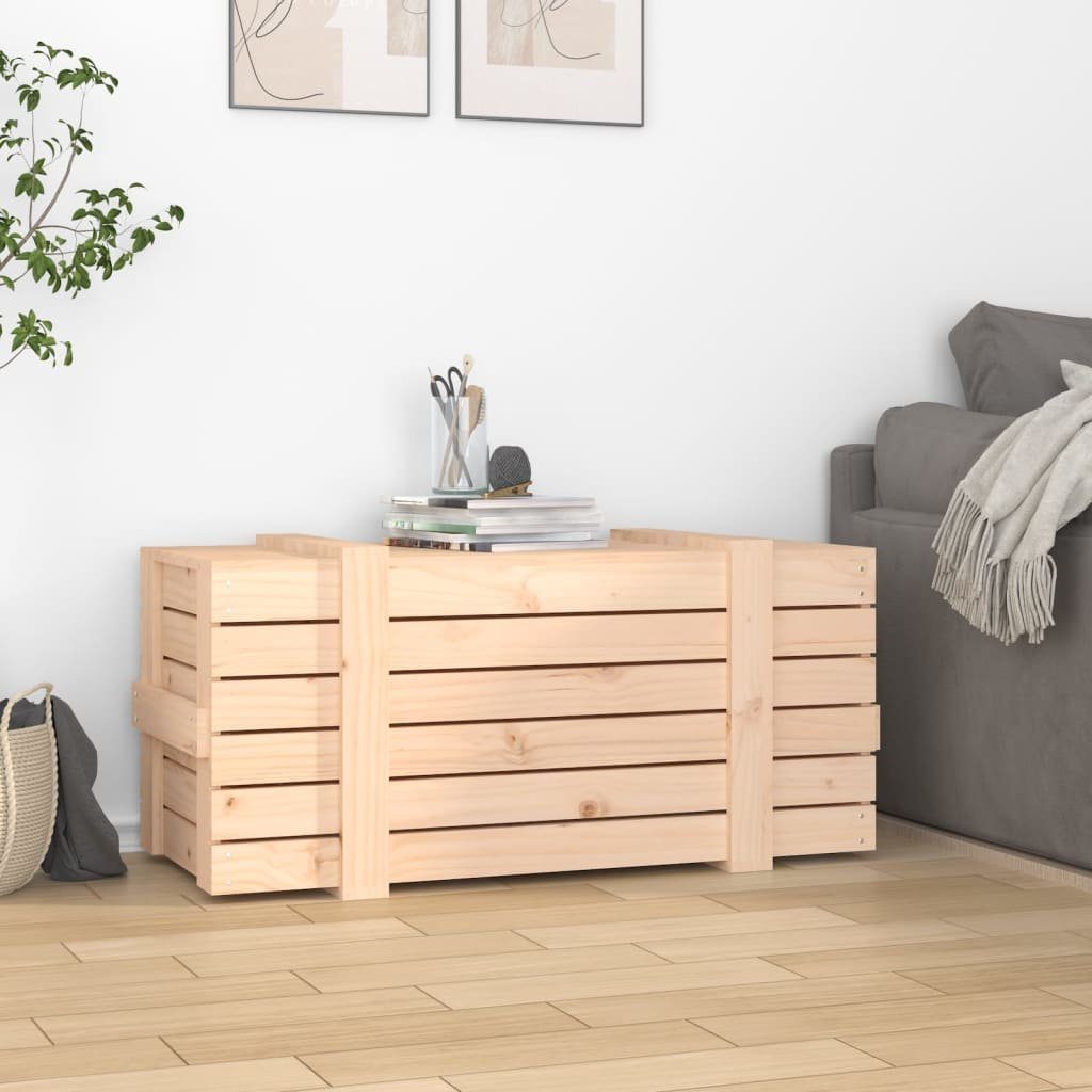 vidaXL Aufbewahrungsbox Truhe 91x40,5x42 cm Massivholz Kiefer (1 St)