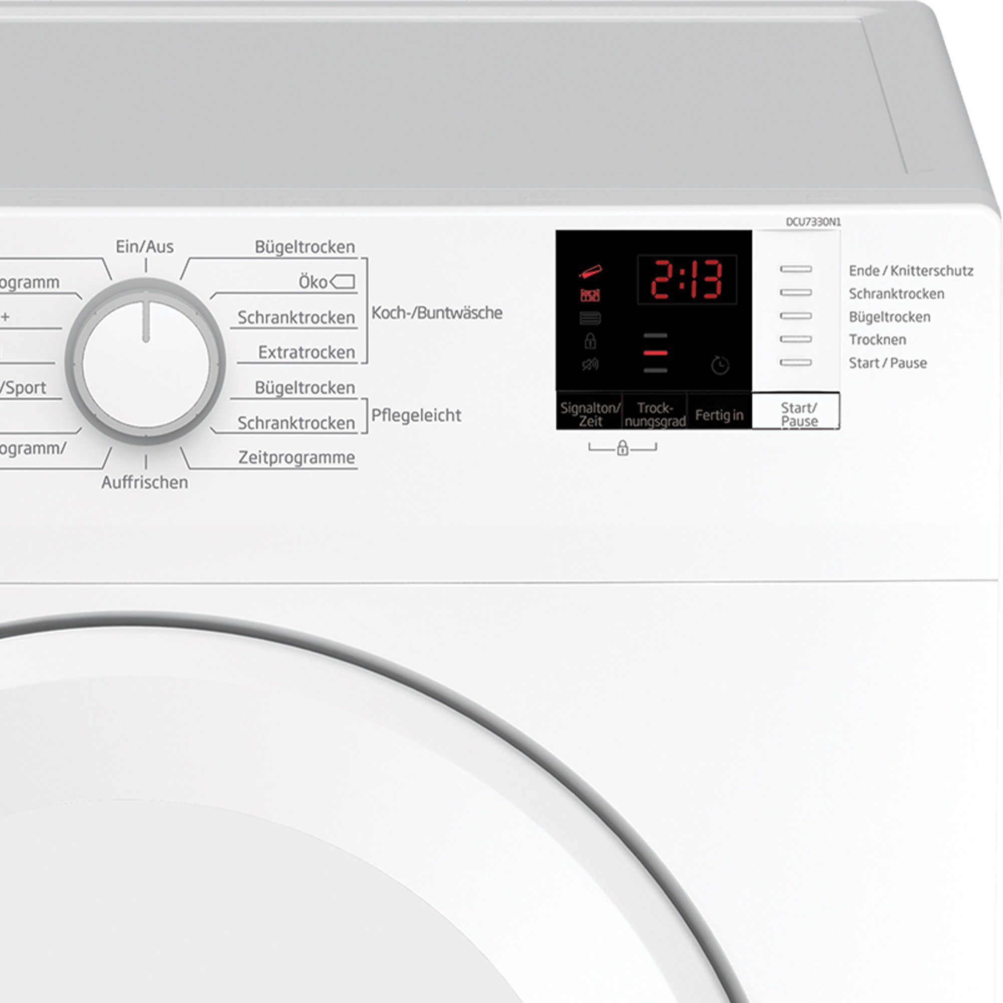 BEKO Kondenstrockner DCU7330N1, 7 kg, Trommelinnenbeleuchtung, Allergikergeeignet