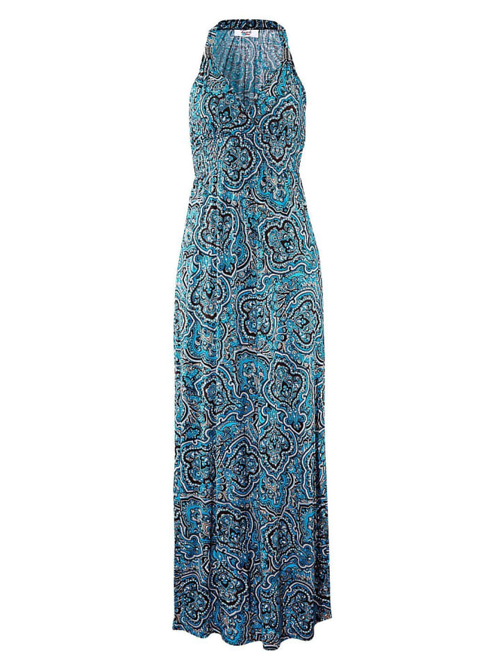 LASCANA Maxikleid in türkis-bedruckt günstig kaufen