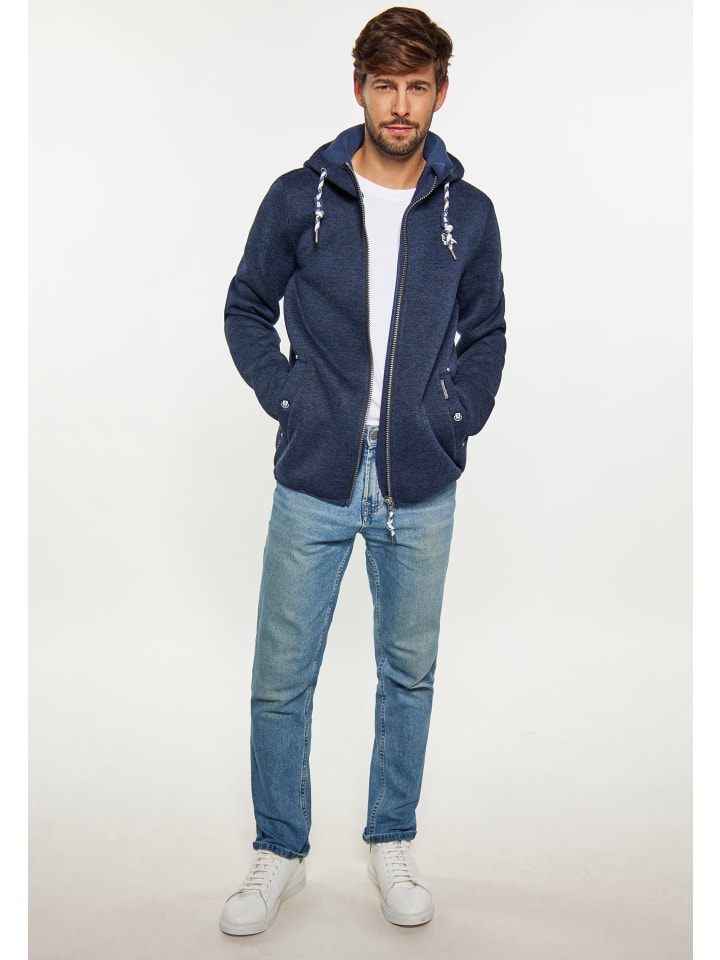 Schmuddelwedda Strickfleeceblouson in Marine Melange günstig kaufen S