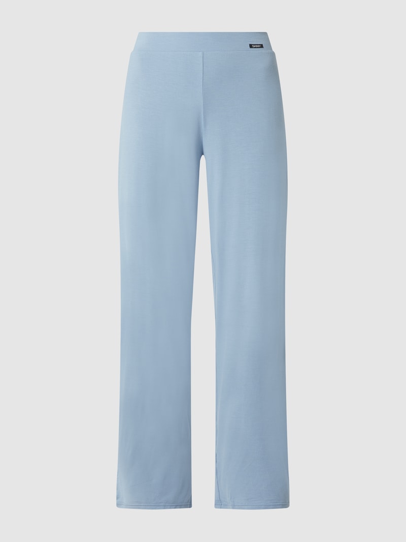 Pyjama-Hose aus Viskose-Elasthan-Mix in blau