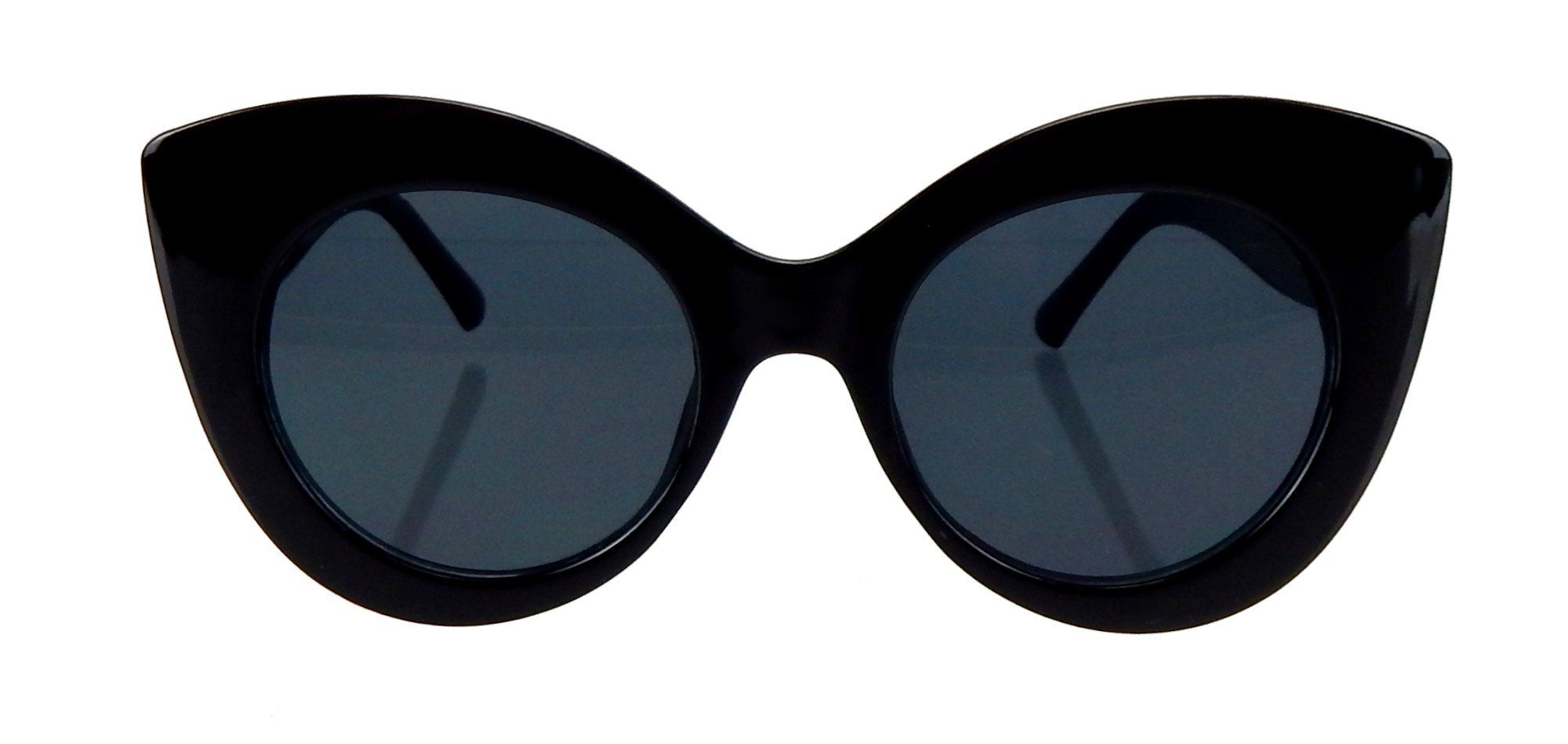 Ella Jonte Retrosonnenbrille Statement Sonnenbrille schwarz mit Perle im Retro Look UV 400
