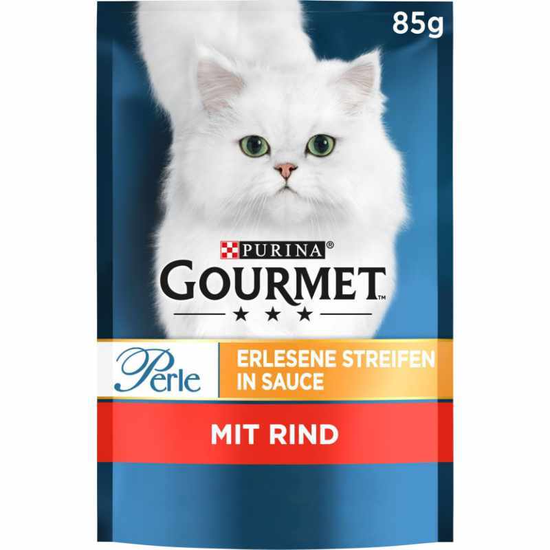 GOURMET Nassfutter GOURMET Perle Erlesene Streifen 26x85g Rind