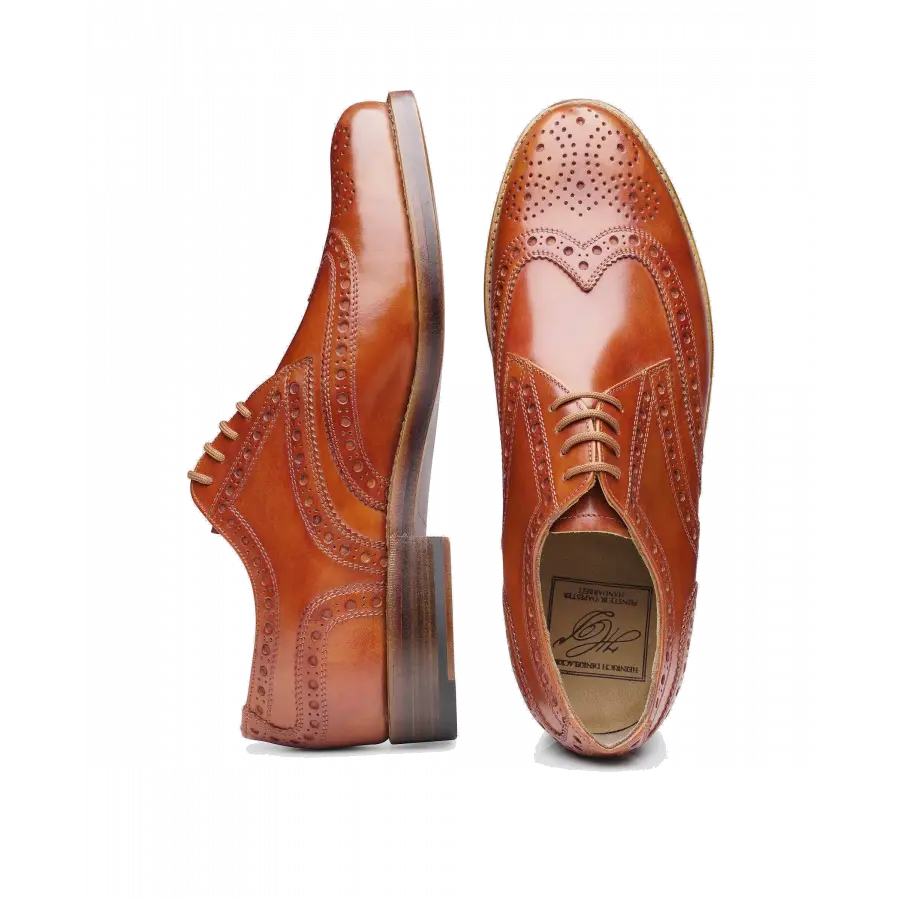 Heinrich Dinkelacker - Businessschuhe Derby ZÜRICH FULL-BROGUE AC Kalbsleder - beige