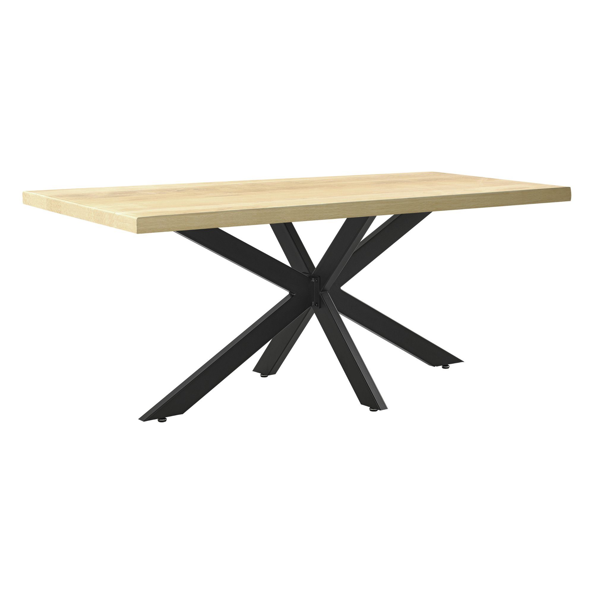 en.casa Tischgestell, Oberau Metall 150 x 78 x 71 cm Schwarz