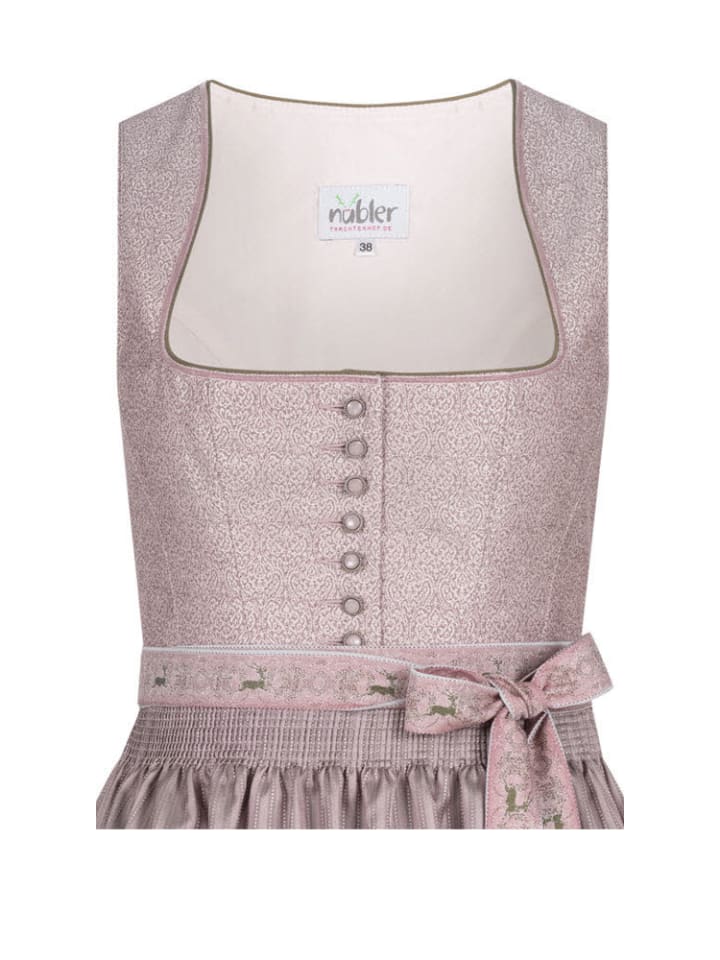 Nübler Midi Dirndl Jule in Altrosa günstig kaufen
