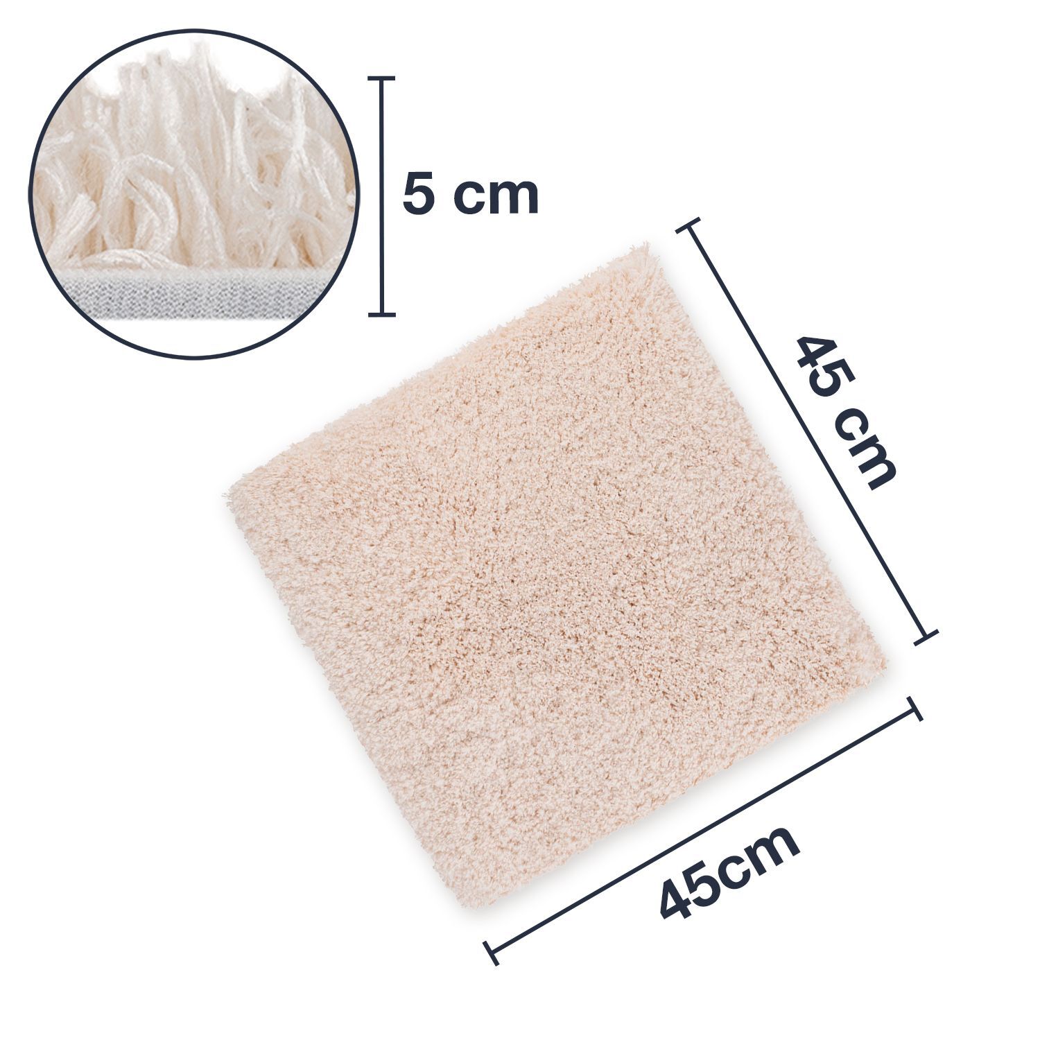 flauschiger Hochflor Premium Badezimmerteppich VIENNA