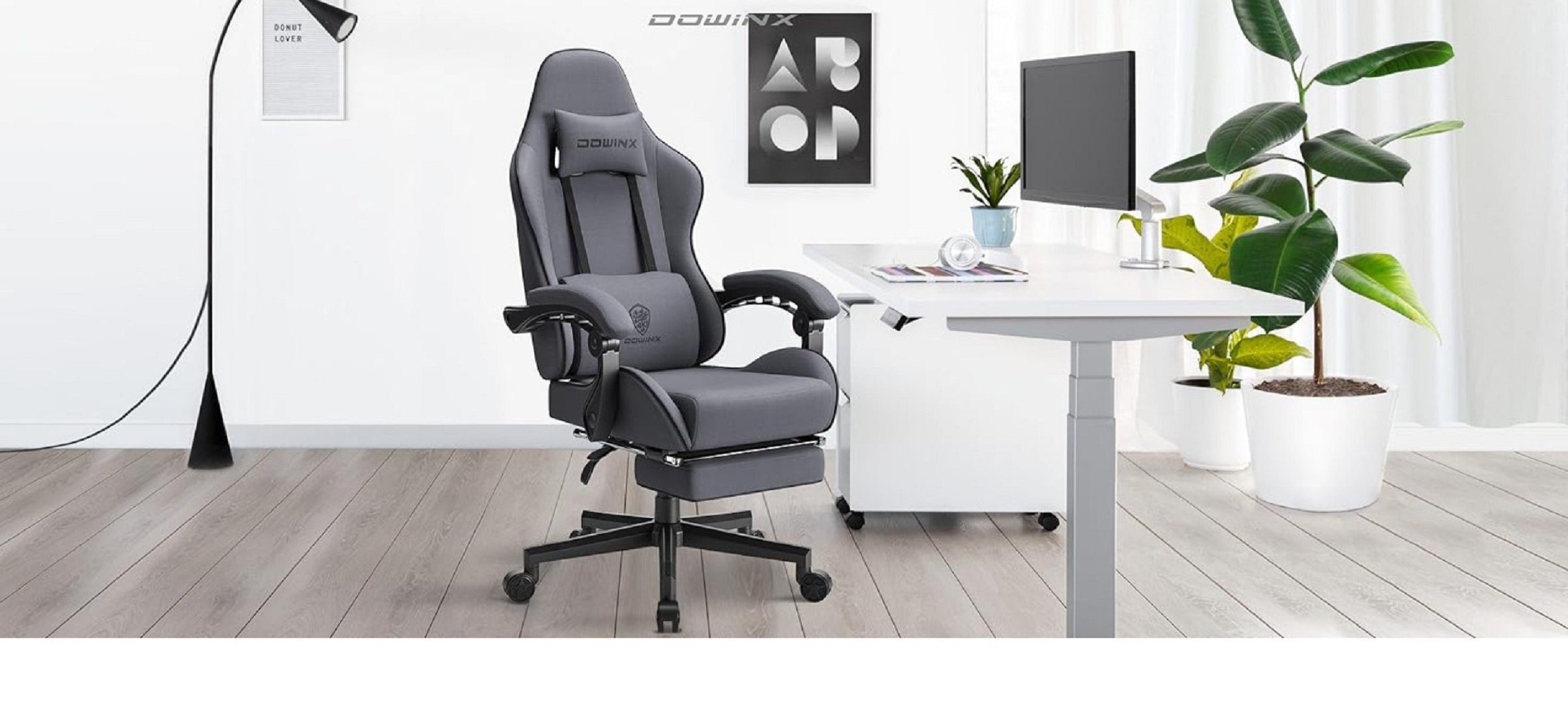 Dowinx Gaming-Stuhl Gaming Stuhl Bürostuhl Ergonomisch, Lendenkissen verstellbar (150 kg Belastbar, Zockerstuhl, Zocker, Sessel Gaming, 1 St), Pc Sessel, Computerstuhl, Computer Stuhl, Zockersessel