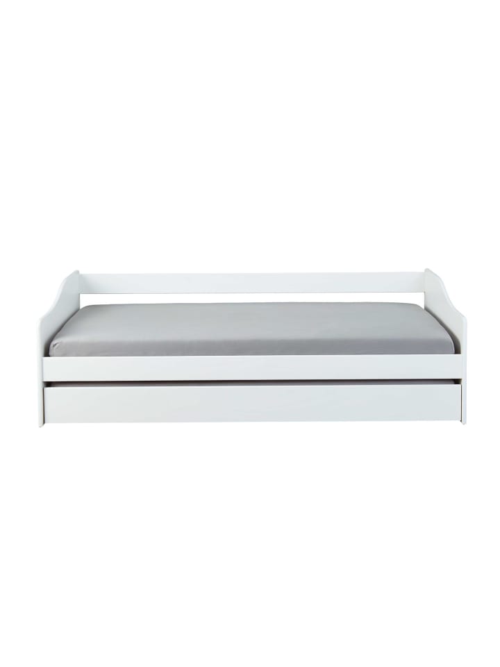 ebuy24 Bett Leonie Weiß 207 x 97 cm günstig kaufen onesize