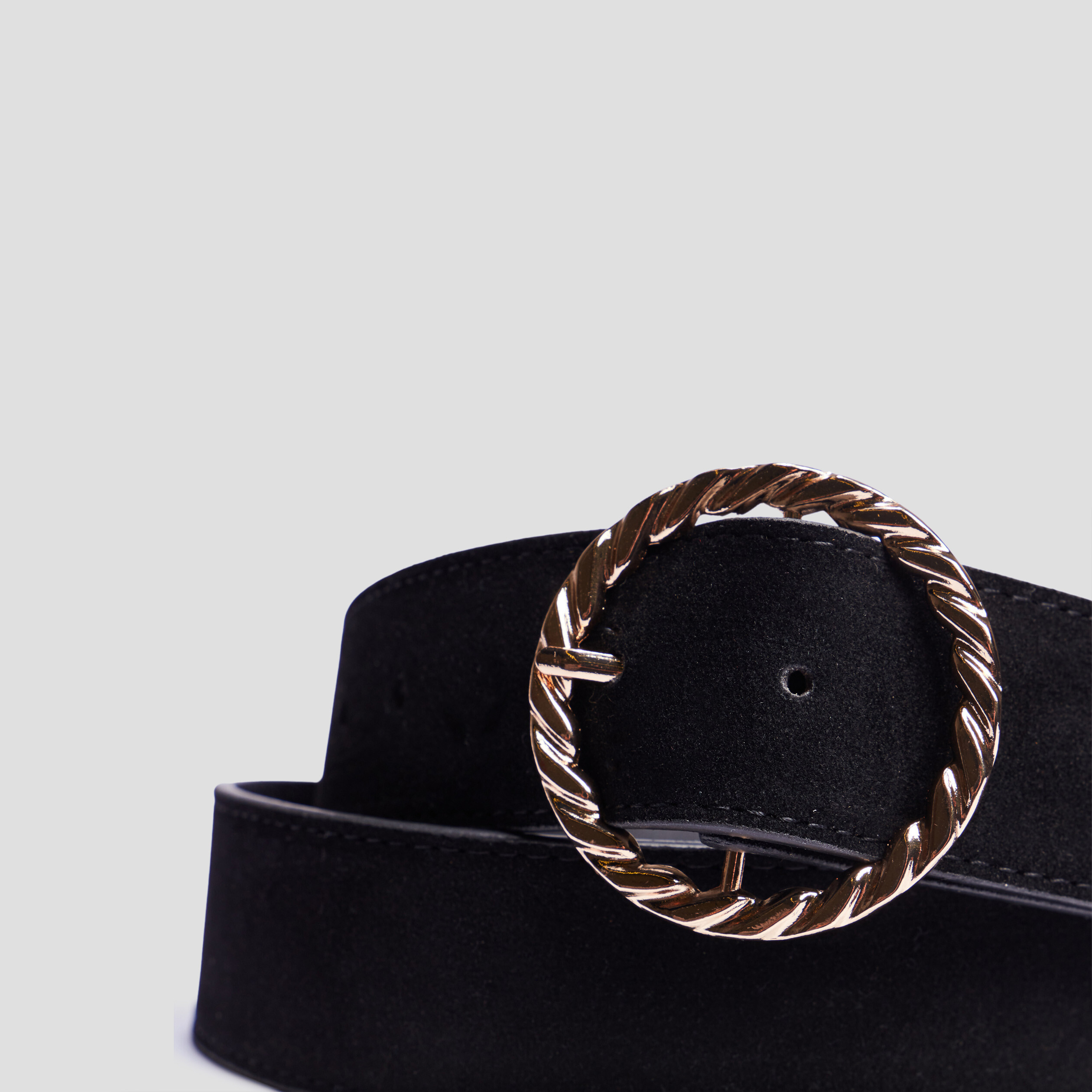 Ceinture aspect velours noir femme | La Halle
