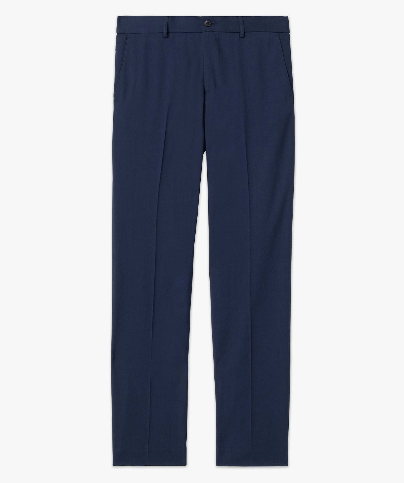 Pantalon de costume homme en toile coupe droite bleu fonce | GEMO