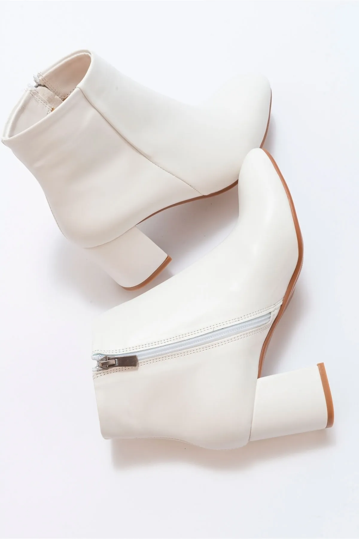 LuviShoes  Alva White Skin Damenstiefel