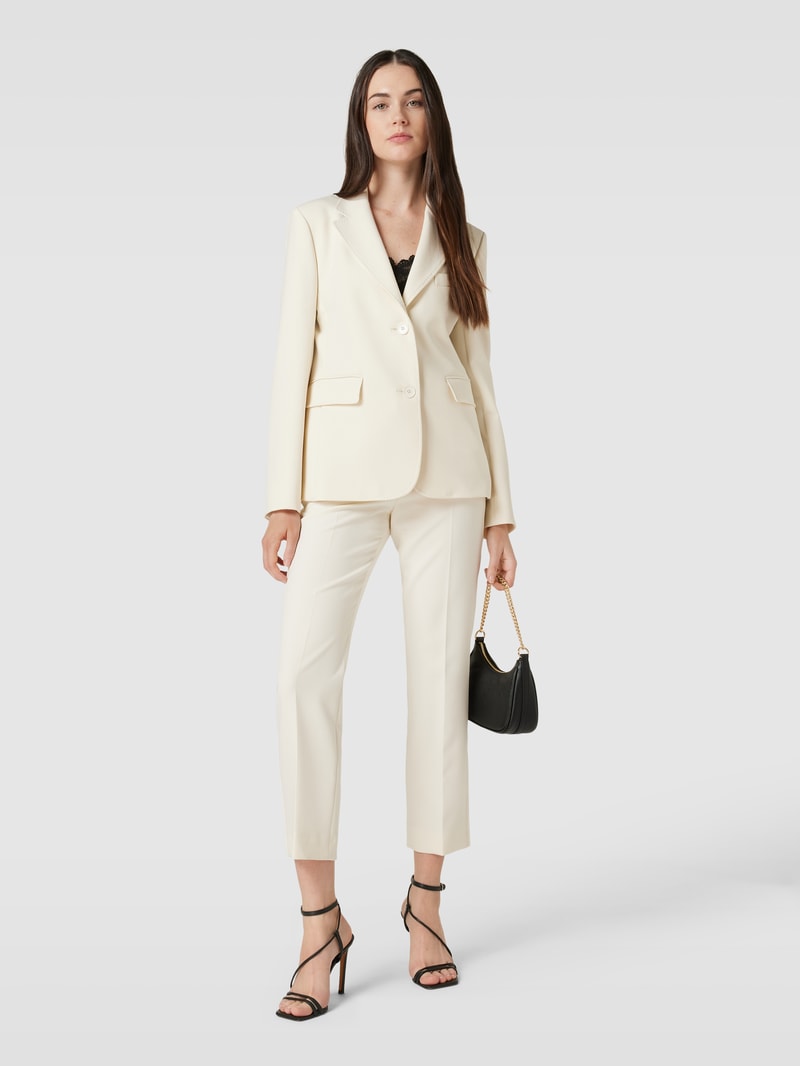 Hose mit Bundfalte und Schmale Passform mit Bügelfalten in offwhite