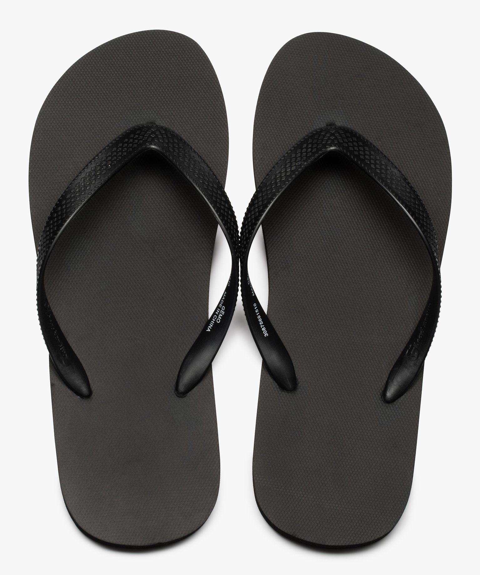 Tongs Garçon unies noir | GEMO